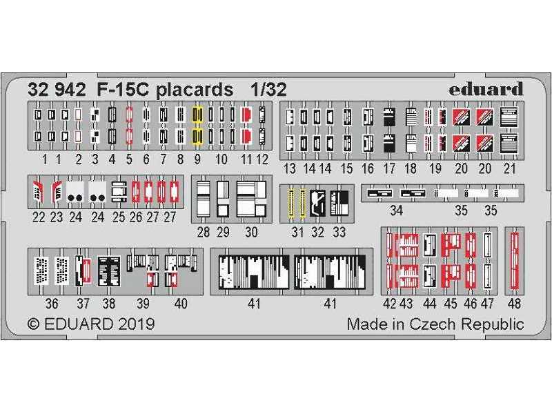 F-15C placards 1/32 - zdjęcie 1 F-15C placards 1/32 - zdjęcie 1