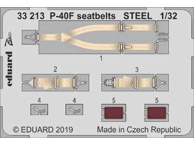 P-40F seatbelts STEEL 1/32 - zdjęcie 1