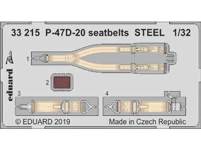 P-47D-20 seatbelts STEEL 1/32 - zdjęcie 1