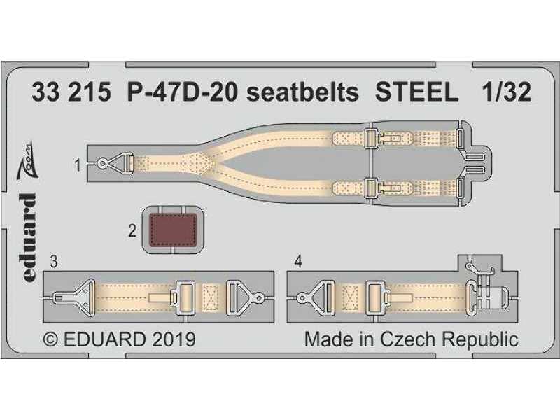 P-47D-20 seatbelts STEEL 1/32 - zdjęcie 1 P-47D-20 seatbelts STEEL 1/32 - zdjęcie 1