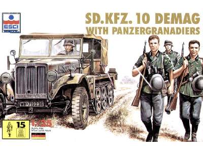 Niemiecki ciągnik artyleryjski Sd.Kfz. 10 Demag + granadierzy p. - zdjęcie 1