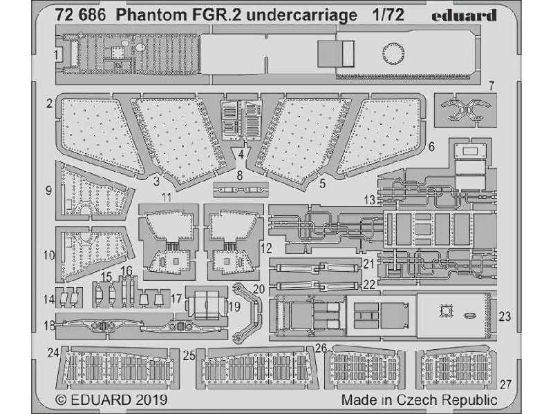 Phantom FGR.2 undercarriage 1/72 - zdjęcie 1 Phantom FGR.2 undercarriage 1/72 - zdjęcie 1
