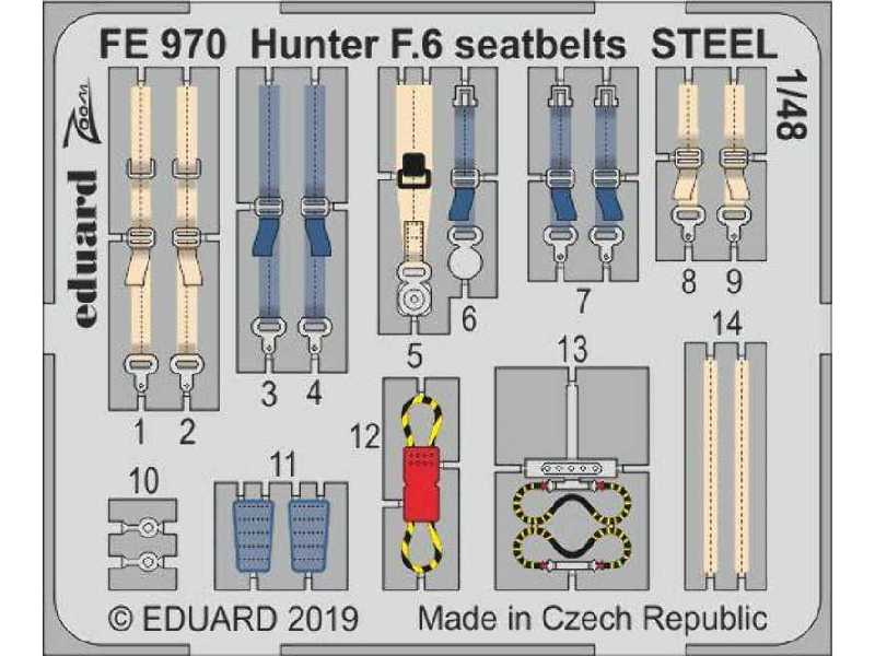 Hunter F.6 seatbelts STEEL 1/48 - zdjęcie 1