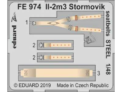 Il-2m3 Stormovik seatbelts STEEL 1/48 - zdjęcie 1