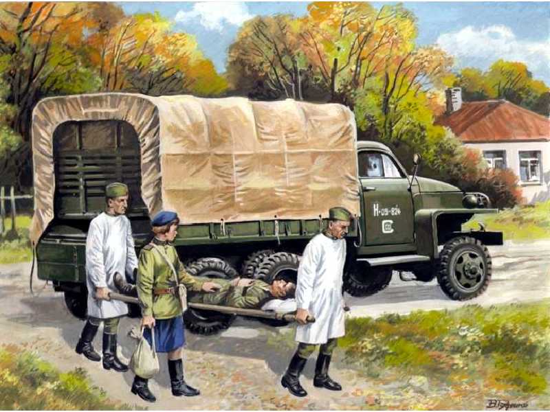 Studebaker US6 z sowieckim personelem medycznym - zdjęcie 1 Studebaker US6 z sowieckim personelem medycznym - zdjęcie 1