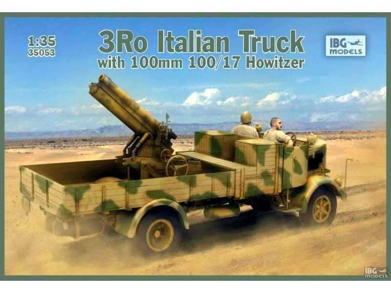 Lancia 3Ro włoska ciężarówka z haubicą 100 mm 100/17 - zdjęcie 1 Lancia 3Ro włoska ciężarówka z haubicą 100 mm 100/17 - zdjęcie 1