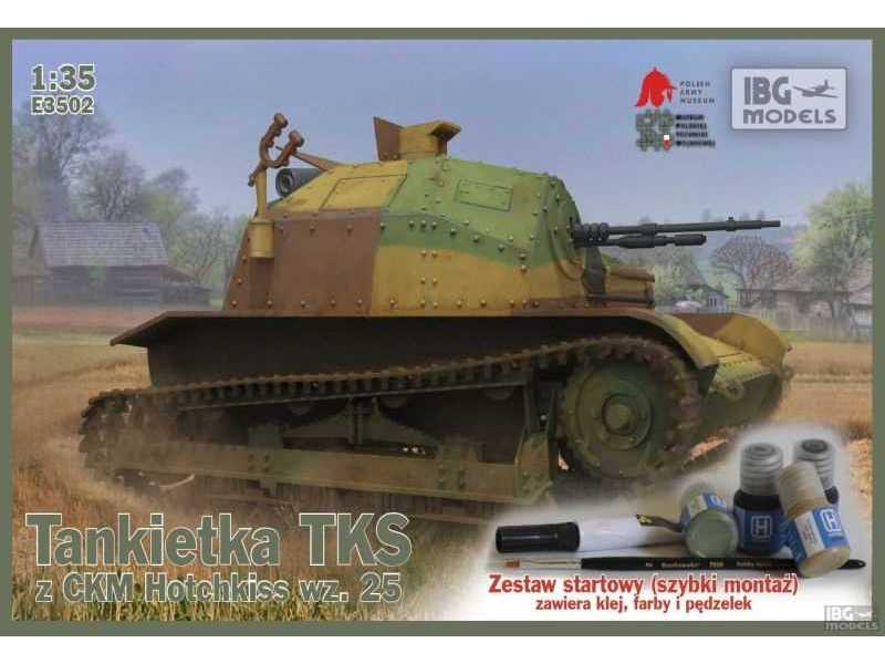 Tankietka TKS z CMK Hotchkiss wz.25 - Zestaw Startowy - zdjęcie 1 Tankietka TKS z CMK Hotchkiss wz.25 - Zestaw Startowy - zdjęcie 1