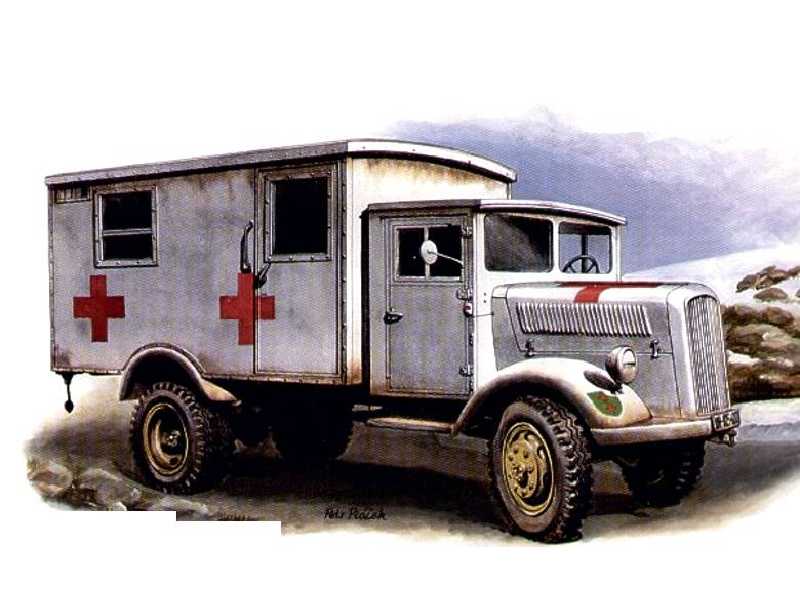 Niemiecki ambulans 3t Opel Blitz Kfz. 305 - zdjęcie 1 Niemiecki ambulans 3t Opel Blitz Kfz. 305 - zdjęcie 1