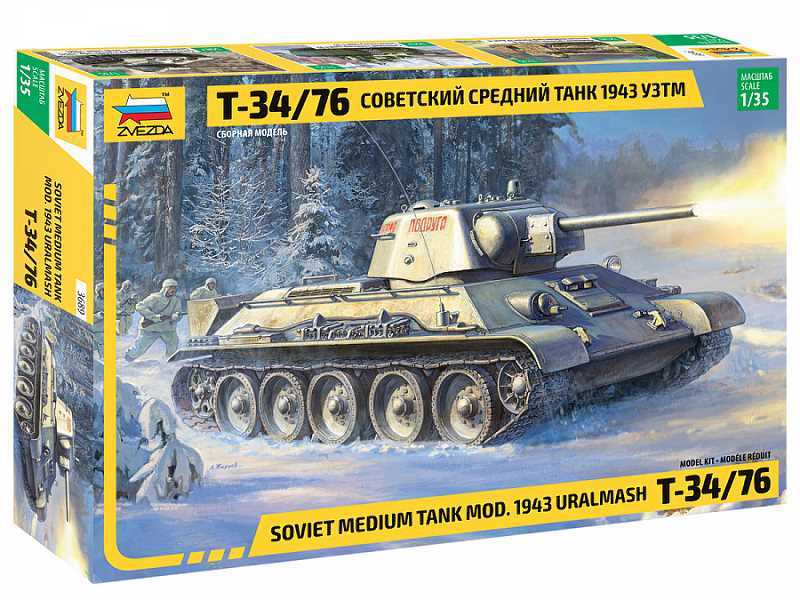 T-34/76 sowiecki średni czołg - model 1943 - UZTM Uralmasz - zdjęcie 1 T-34/76 sowiecki średni czołg - model 1943 - UZTM Uralmasz - zdjęcie 1