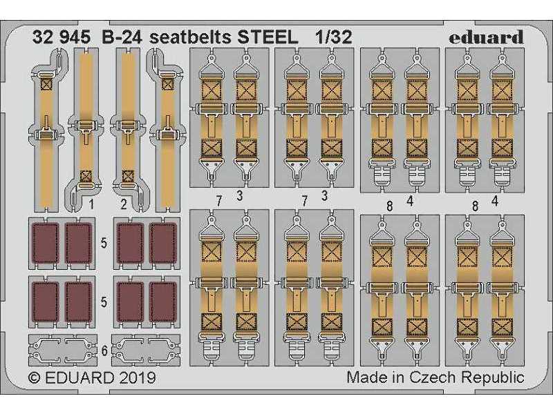 B-24 seatbelts STEEL 1/32 - zdjęcie 1 B-24 seatbelts STEEL 1/32 - zdjęcie 1
