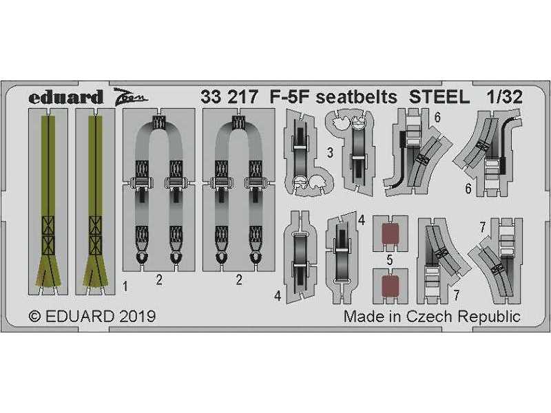 F-5F seatbelts STEEL 1/32 - zdjęcie 1 F-5F seatbelts STEEL 1/32 - zdjęcie 1
