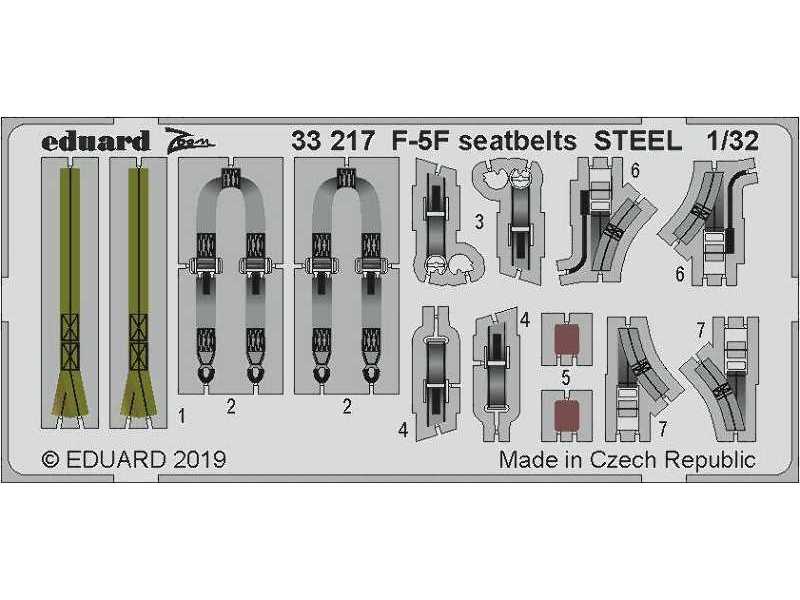 F-5F seatbelts STEEL 1/32 - zdjęcie 1