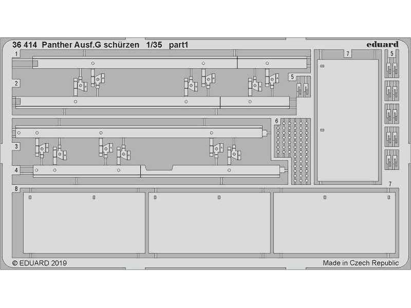Panther Ausf. G schürzen 1/35 - zdjęcie 1