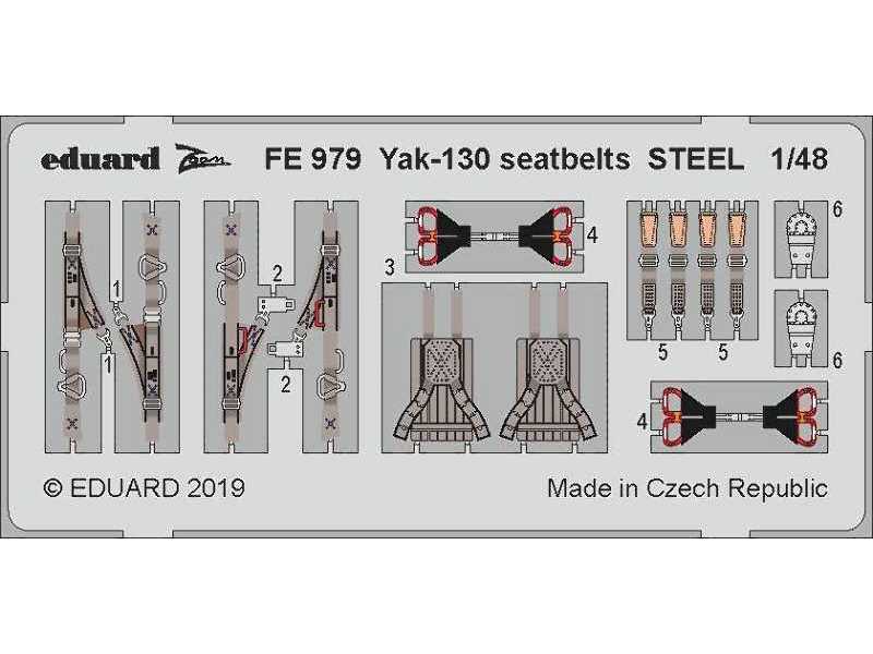 Yak-130 seatbelts STEEL 1/48 - Zvezda - zdjęcie 1