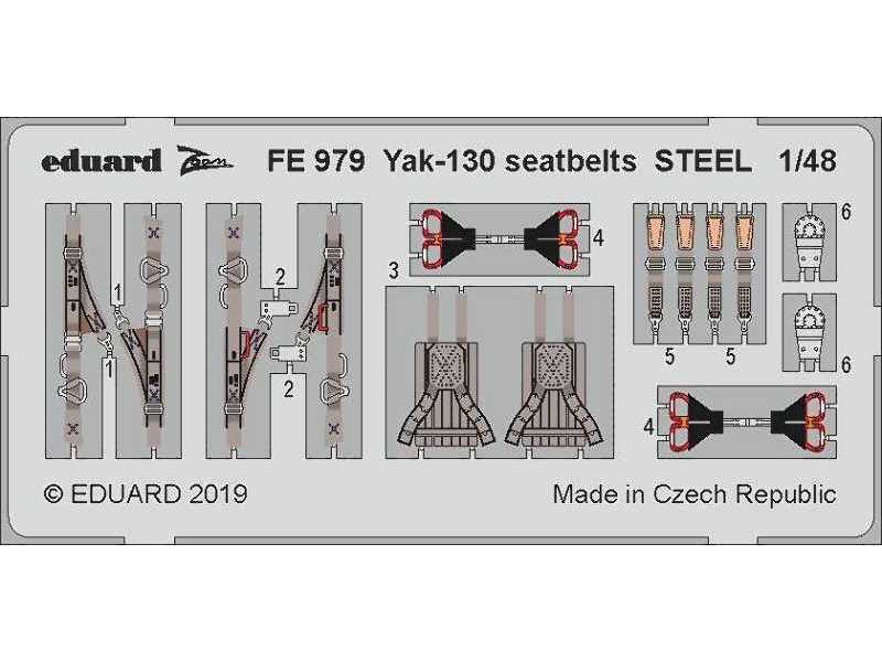 Yak-130 seatbelts STEEL 1/48 - Zvezda - zdjęcie 1 Yak-130 seatbelts STEEL 1/48 - Zvezda - zdjęcie 1