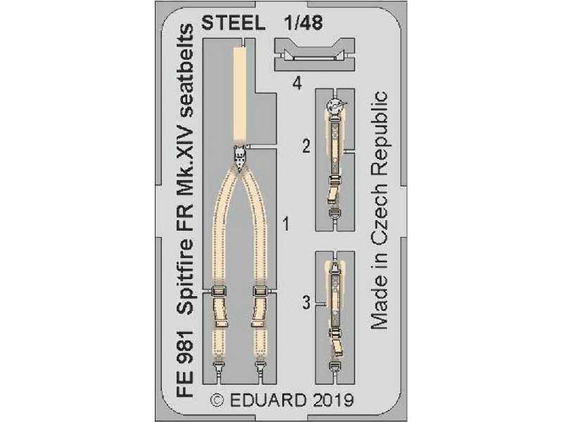 Spitfire FR Mk. XIV seatbelts STEEL 1/48 - zdjęcie 1