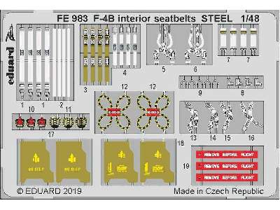 F-4B interior seatbelts STEEL 1/48 - zdjęcie 1