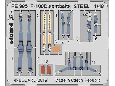 F-100D seatbelts STEEL 1/48 - zdjęcie 1