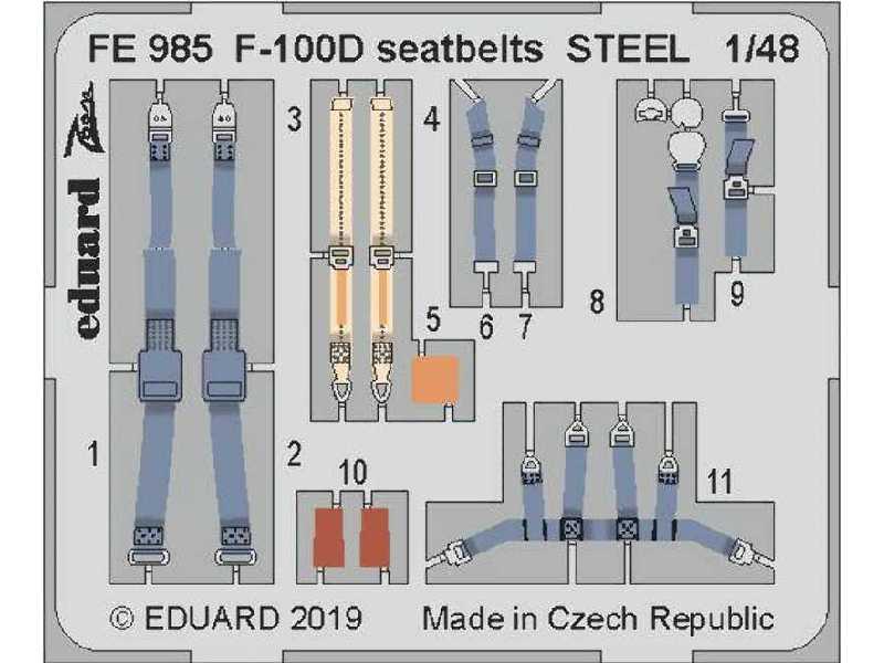 F-100D seatbelts STEEL 1/48 - zdjęcie 1