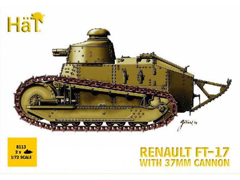 Lekki czołg francuski Renault FT-17 z armatą 37mm - 2 szt. - zdjęcie 1 Lekki czołg francuski Renault FT-17 z armatą 37mm - 2 szt. - zdjęcie 1