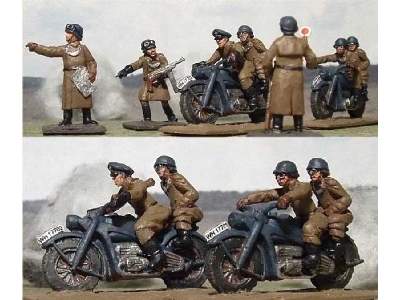 Niemiecki motocykl Zundapp z figurkami - II W.Ś. - zdjęcie 6