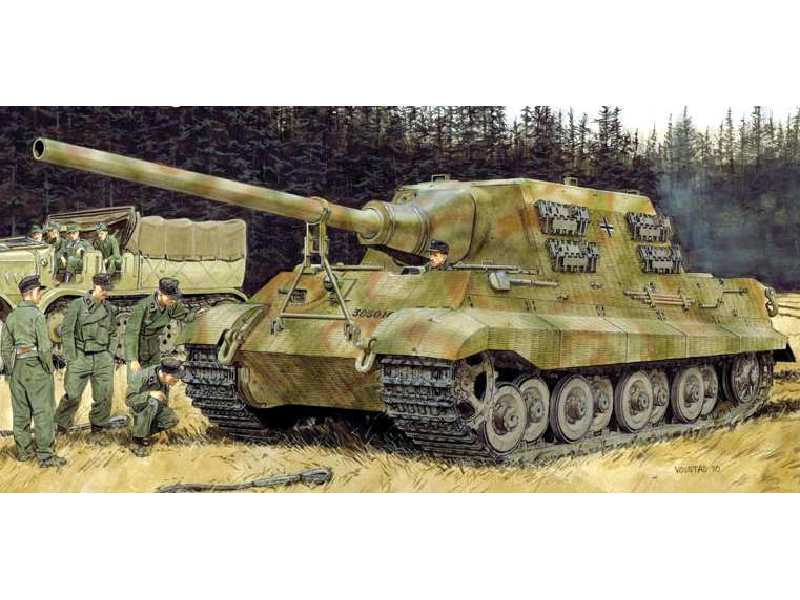 Działo Sd.Kfz.186 Jagdtiger Porsche Production Type z zimmeritem - zdjęcie 1 Działo Sd.Kfz.186 Jagdtiger Porsche Production Type z zimmeritem - zdjęcie 1
