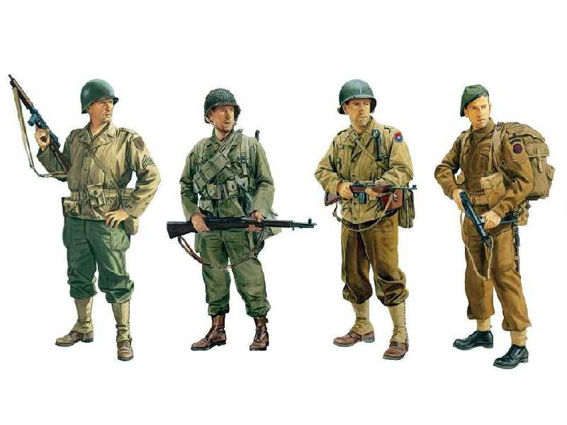 Figurki Żołnierze aliantów ETO 1944 - zdjęcie 1 Figurki Żołnierze aliantów ETO 1944 - zdjęcie 1