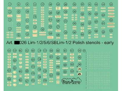 Lim-1/2/5/6/Sblim-1/2 Polish Stencils Early - zdjęcie 1