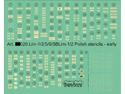 Lim-1/2/5/6/Sblim-1/2 Polish Stencils Early - zdjęcie 1