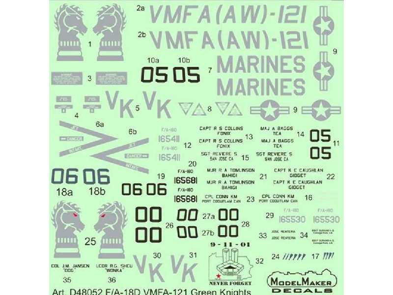F/A-18d Vmfa-121 Green Knights - zdjęcie 1