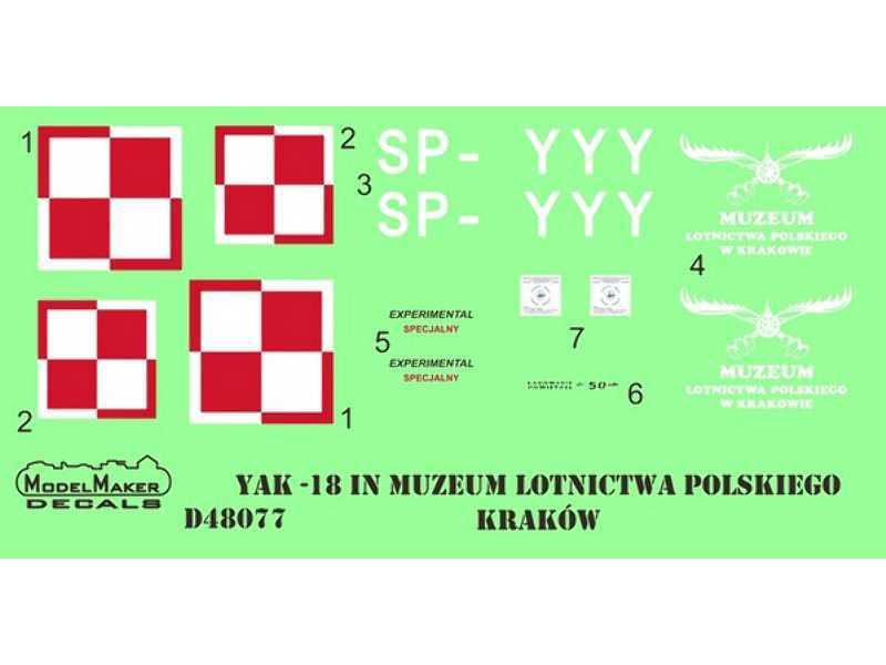 Yak-18 Sp-yyy Decal + Mask - zdjęcie 1 Yak-18 Sp-yyy Decal + Mask - zdjęcie 1
