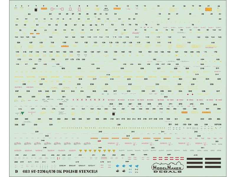 Su-22m4/Um-3k Polish Stencils - zdjęcie 1
