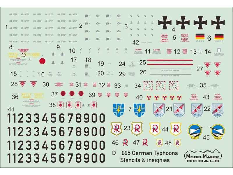 German Typhoons Stencils & Insignias - zdjęcie 1