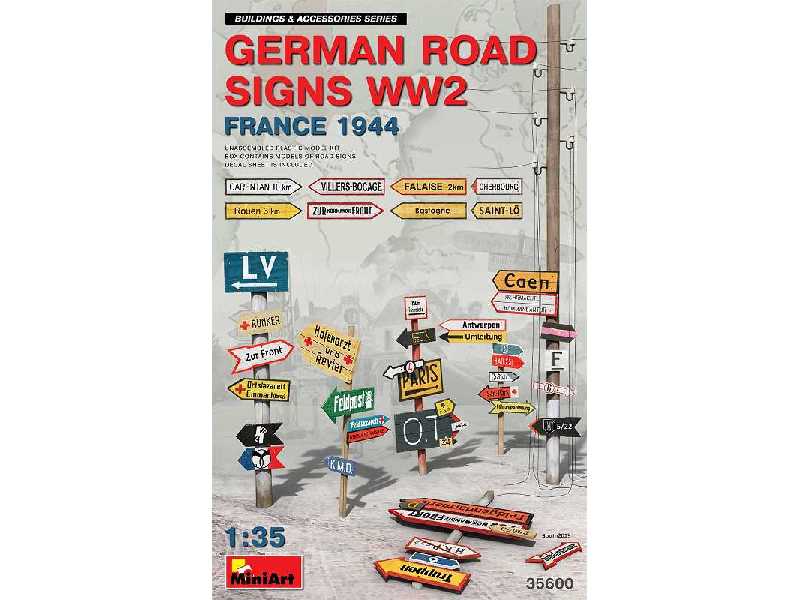 Niemiecki znaki drogowe - II W.Ś. - Francja 1944 - zdjęcie 1