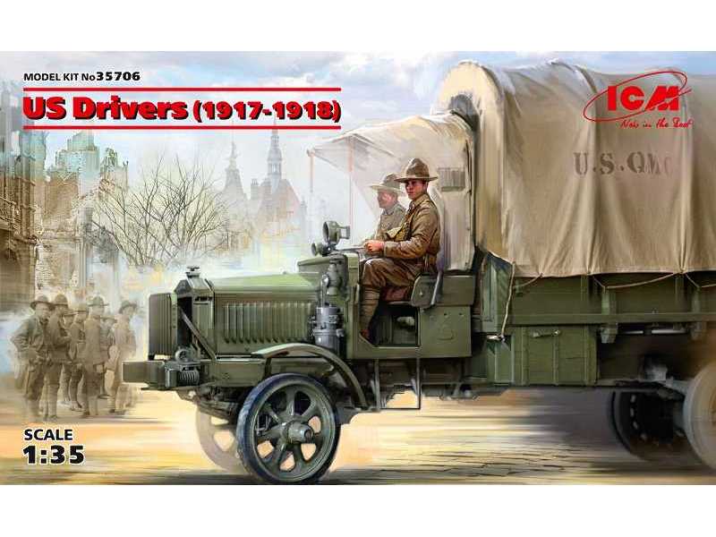 Amerykańscy kierowcy (1917-1918) - 2 figurki - zdjęcie 1