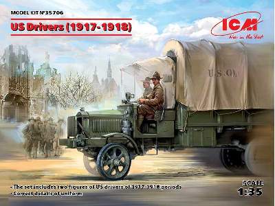 Amerykańscy kierowcy (1917-1918) - 2 figurki - zdjęcie 9
