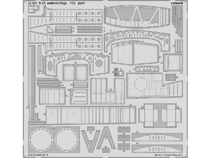B-24 undercarriage 1/32 - Hobby Boss - zdjęcie 1 B-24 undercarriage 1/32 - Hobby Boss - zdjęcie 1