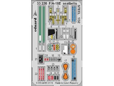 F/ A-18E seatbelts STEEL 1/32 - zdjęcie 1