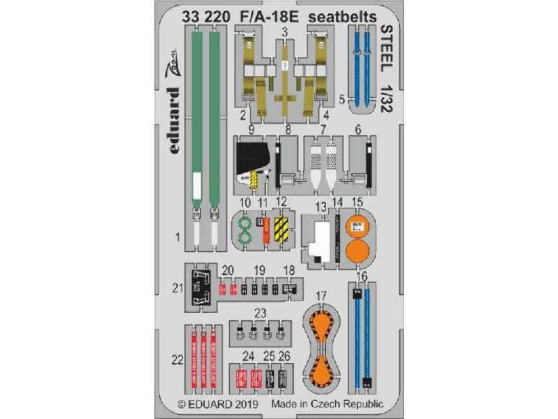 F/ A-18E seatbelts STEEL 1/32 - zdjęcie 1