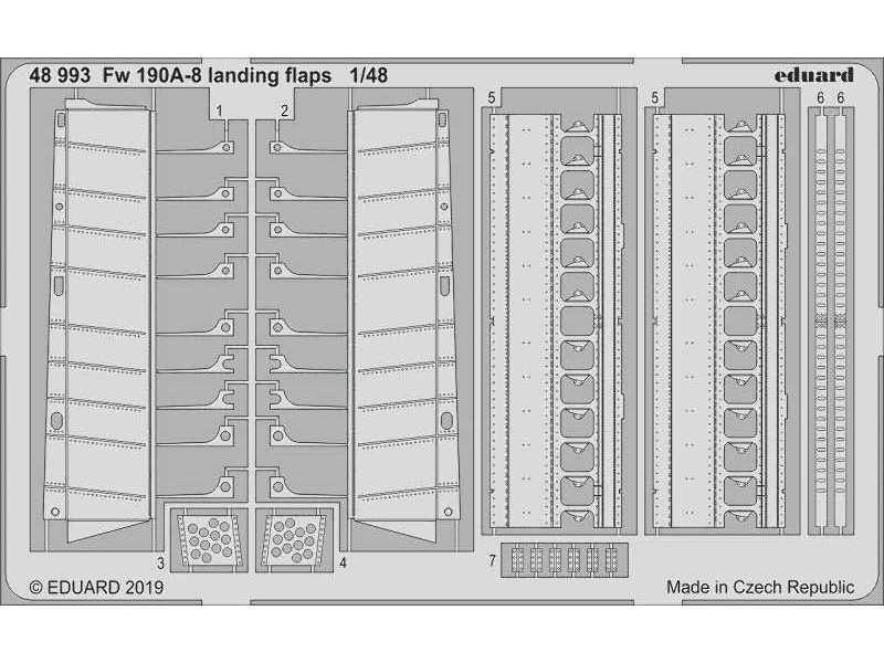 Fw 190A-8 landing flaps 1/48 - zdjęcie 1 Fw 190A-8 landing flaps 1/48 - zdjęcie 1