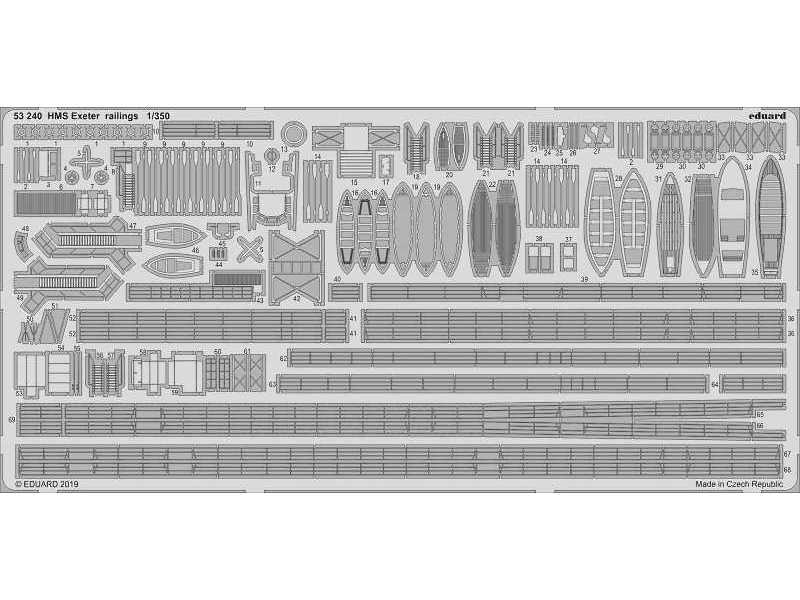 HMS Exeter railings 1/350 - Trumpeter - zdjęcie 1