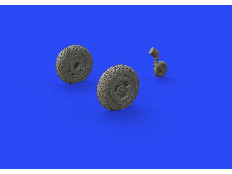 Spitfire Mk. XIV wheels - 3spoke 1/48 - Airfix - zdjęcie 1 Spitfire Mk. XIV wheels - 3spoke 1/48 - Airfix - zdjęcie 1