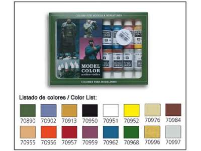 Zestaw farb Model Color - Kolory podstawowe USA - 16 farb - zdjęcie 1
