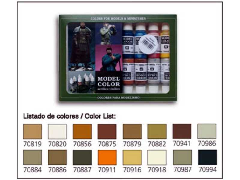 Zestaw farb Model Color - Odcienie ziemi - 16 farb - zdjęcie 1 Zestaw farb Model Color - Odcienie ziemi - 16 farb - zdjęcie 1