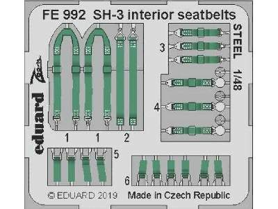 SH-3 interior seatbelts STEEL 1/48 - zdjęcie 1