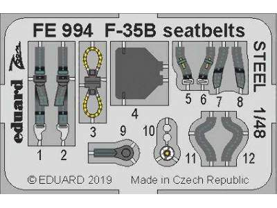 F-35B seatbelts STEEL 1/48 - zdjęcie 1