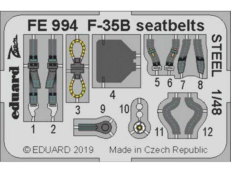 F-35B seatbelts STEEL 1/48 - zdjęcie 1 F-35B seatbelts STEEL 1/48 - zdjęcie 1