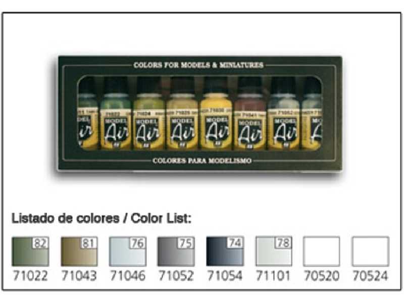 Zestaw farb Model Air - Kolory RLM II - 8 farb - zdjęcie 1 Zestaw farb Model Air - Kolory RLM II - 8 farb - zdjęcie 1