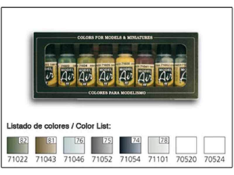 Zestaw farb Model Air - Kolory RLM II - 8 farb - zdjęcie 1