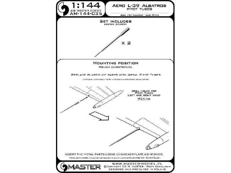 Aero L-39 Albatros - Rurki Pitota - zdjęcie 1